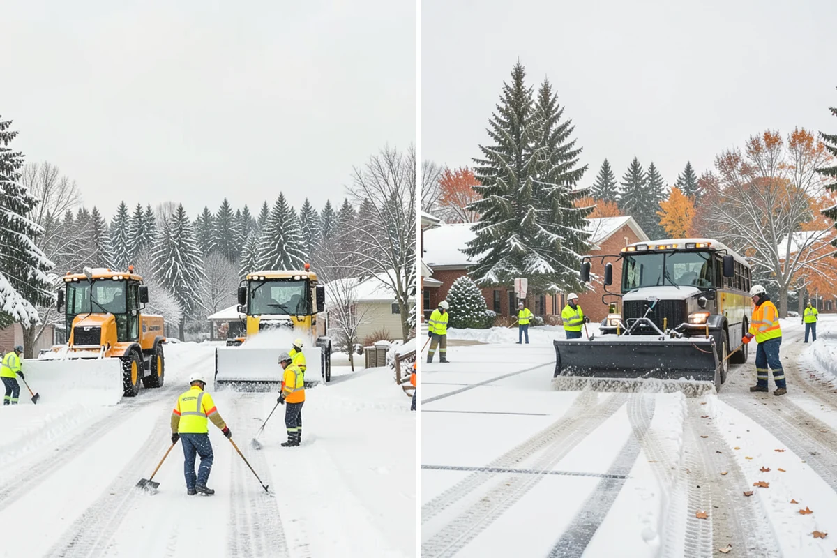 Rock Salt Application in Mill Creek, Snohomish County, WA - Clear loose snow by plow or shovel so salt contacts the ice layer directly