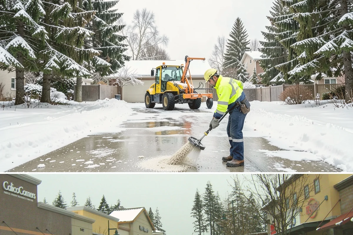 Rock Salt Application in Mill Creek, Snohomish County, WA - Most rock salt work in Western Washington falls between late November and February during arctic outflow events and post-frontal...
