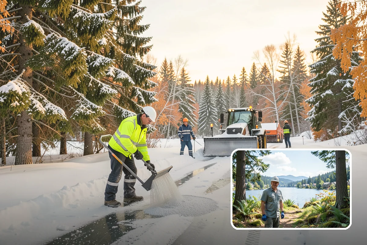Rock Salt Application in Milton, King County, WA - Fast, budget-friendly melting for the region's typical above-20-degree ice events