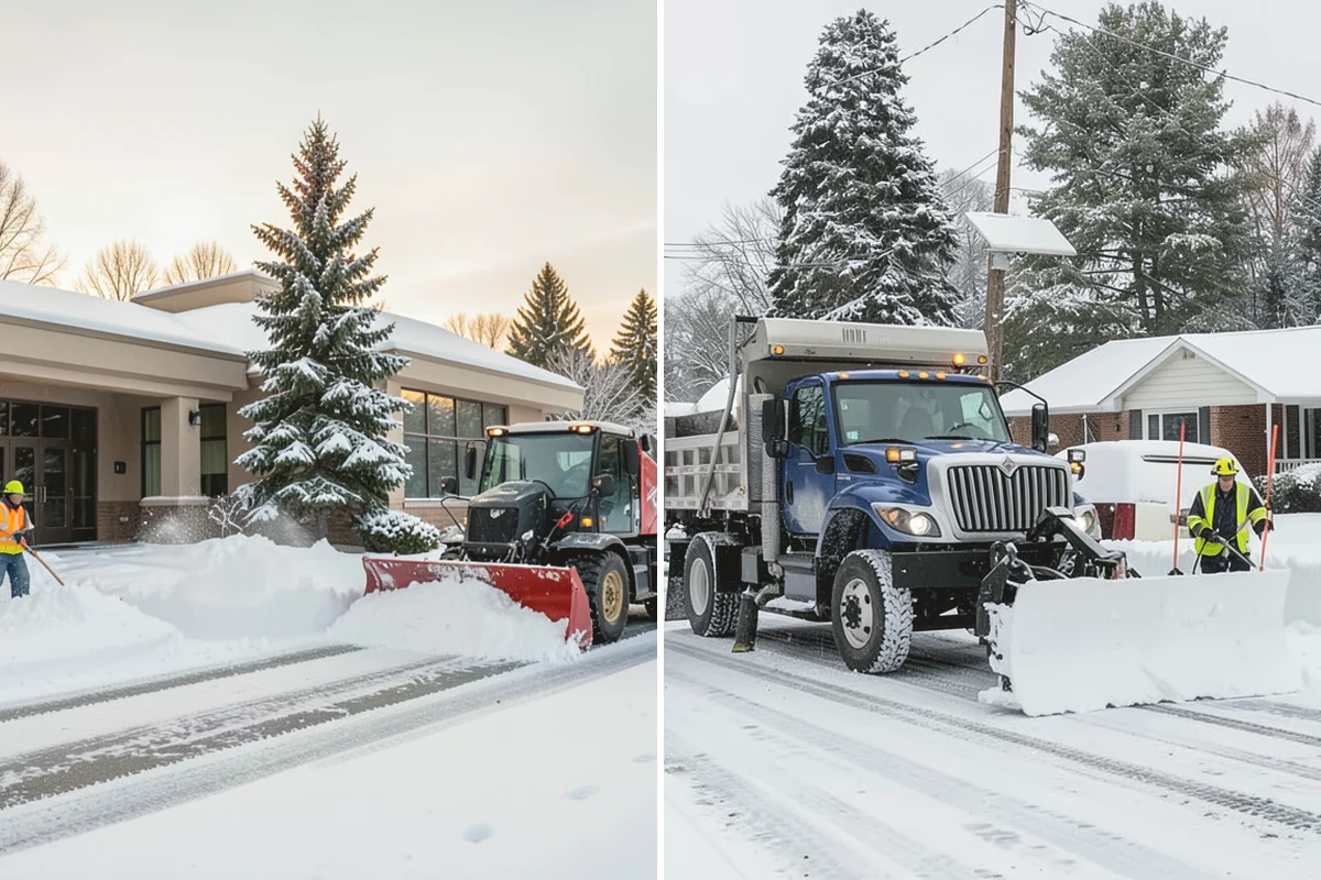 Rock Salt Application in North Bend, King County, WA - Clear loose snow by plow or shovel so salt contacts the ice layer directly