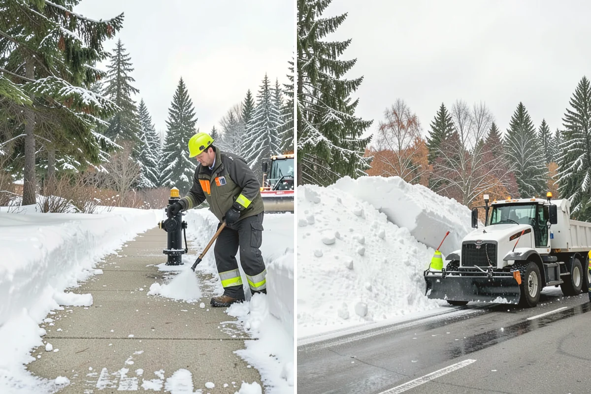 Rock Salt Application in Ruston, Pierce County, WA - Clear loose snow by plow or shovel so salt contacts the ice layer directly