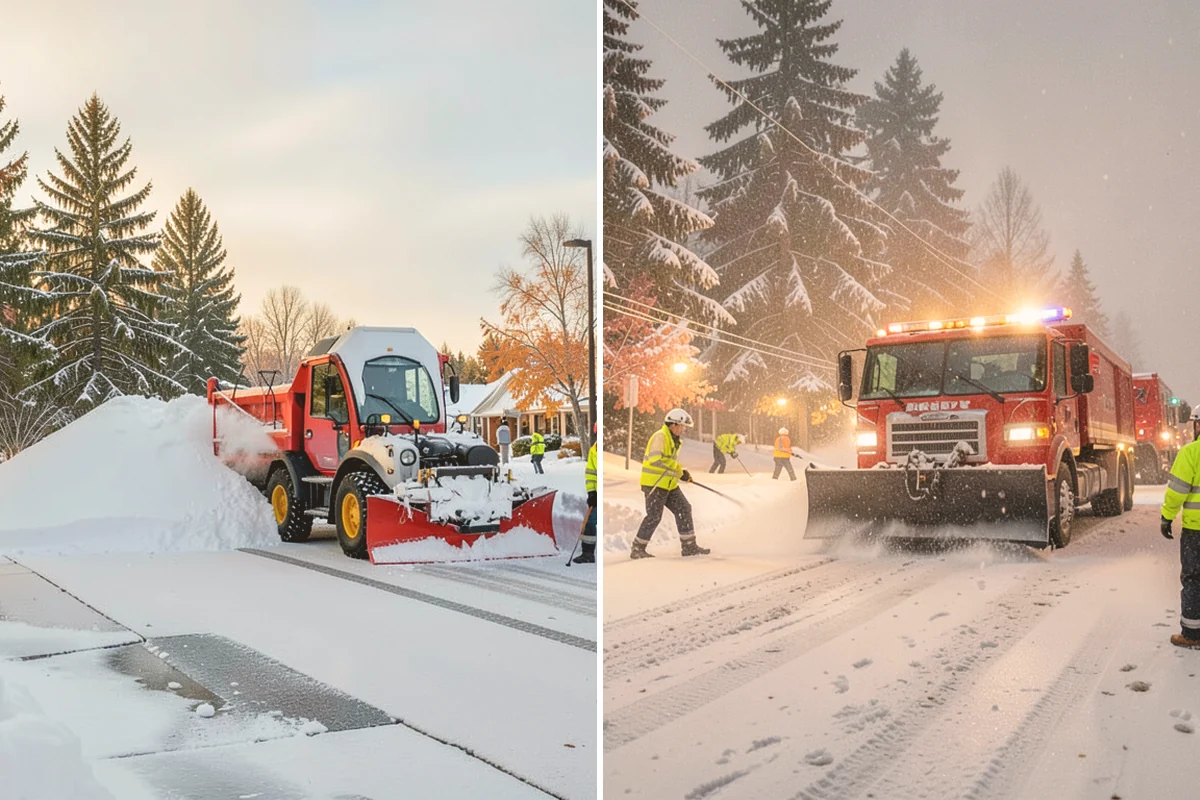Rock Salt Application in Sammamish, King County, WA - Clear loose snow by plow or shovel so salt contacts the ice layer directly