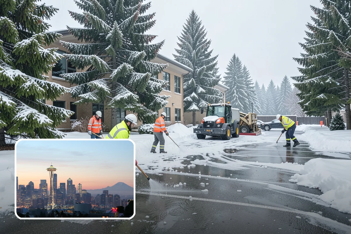 Rock Salt Application in Seattle, King County, WA - Fast, budget-friendly melting for the region's typical above-20-degree ice events