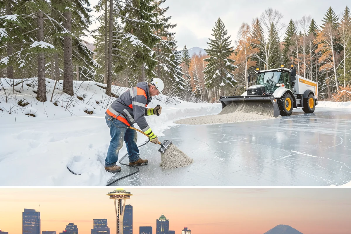 Rock Salt Application in Seattle, King County, WA - Most rock salt work in Western Washington falls between late November and February during arctic outflow events and post-frontal...