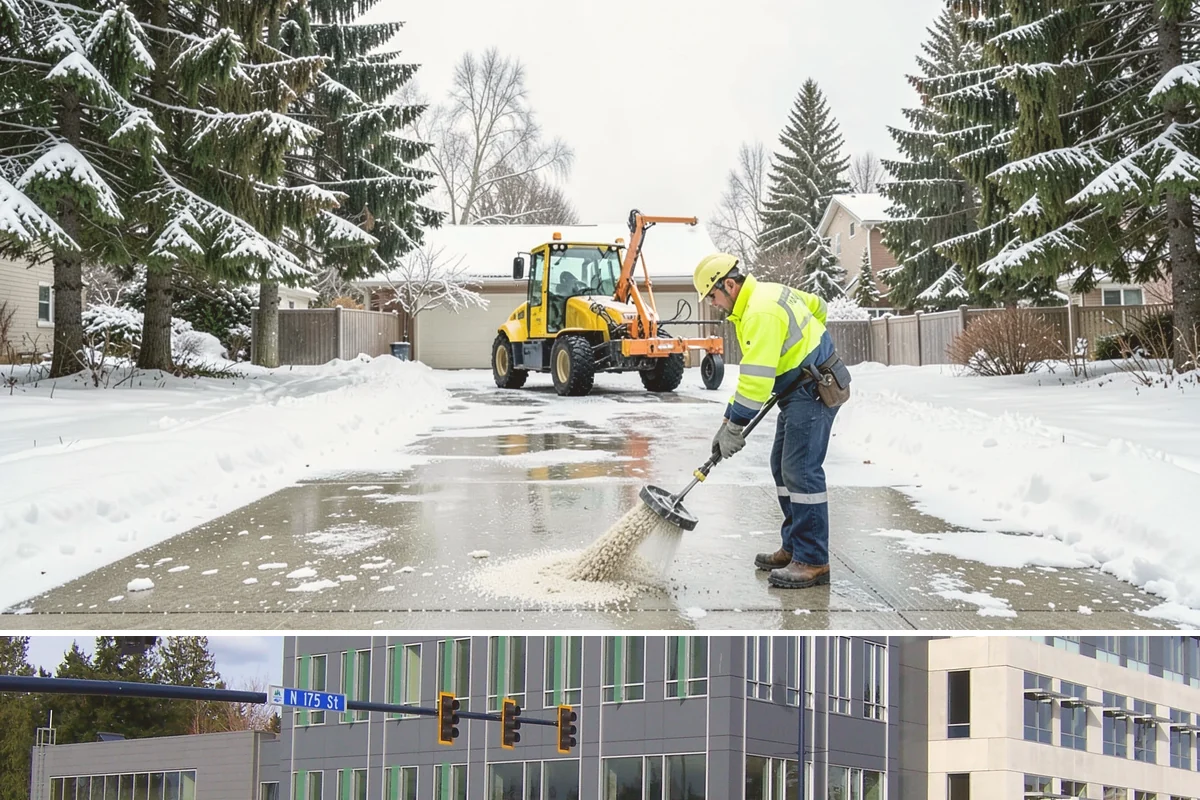 Rock Salt Application in Shoreline, King County, WA - Most rock salt work in Western Washington falls between late November and February during arctic outflow events and post-frontal...