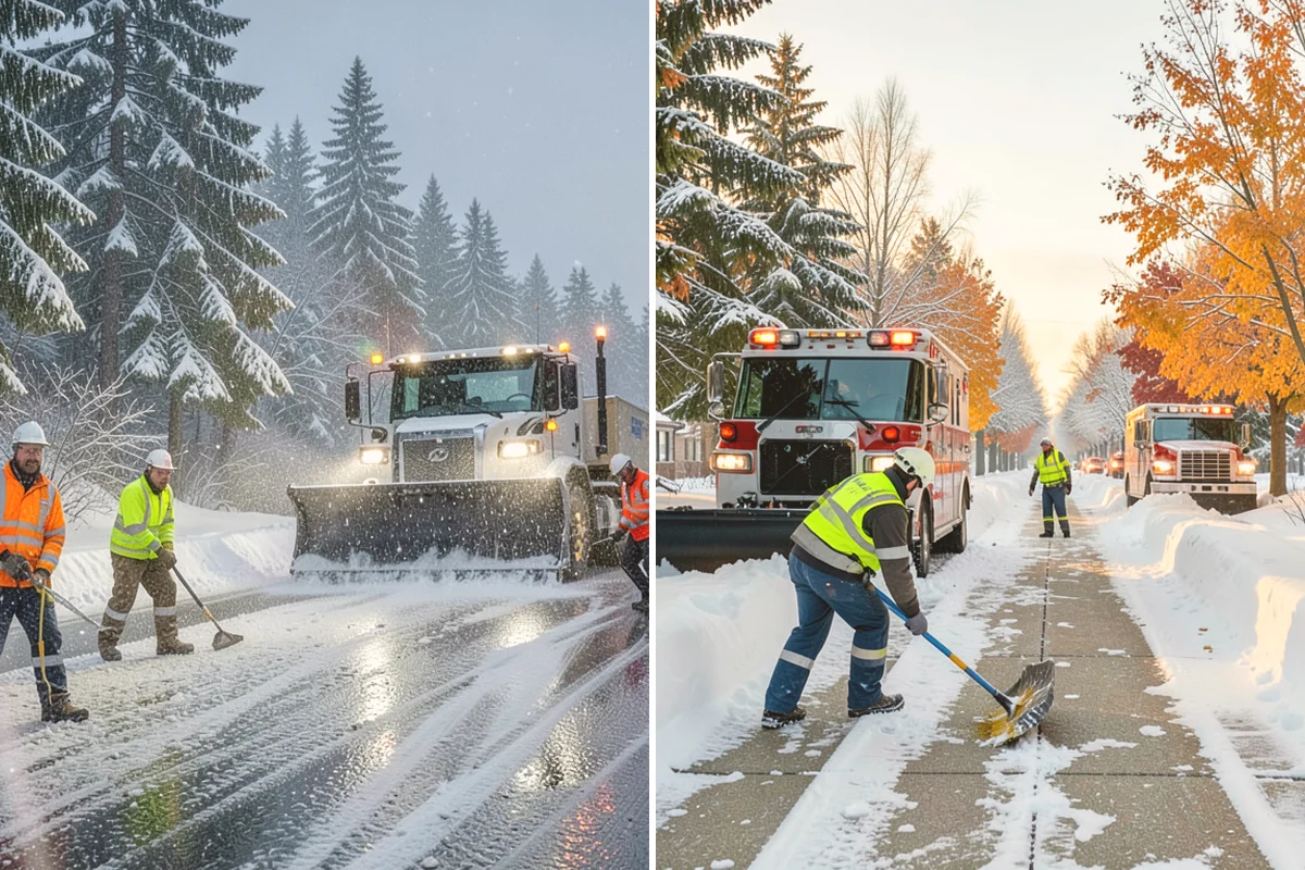 Roof Access Snow Clearing in Algona, King County, WA - We assess the access route, ladder, and hatch condition
