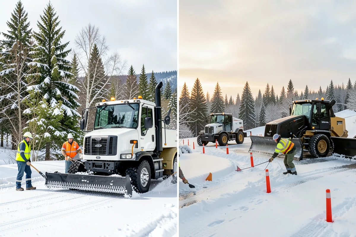 Roof Access Snow Clearing in Arlington, Snohomish County, WA - We assess the access route, ladder, and hatch condition