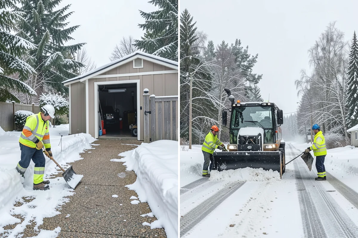Roof Access Snow Clearing in Beaux Arts Village, King County, WA - We assess the access route, ladder, and hatch condition