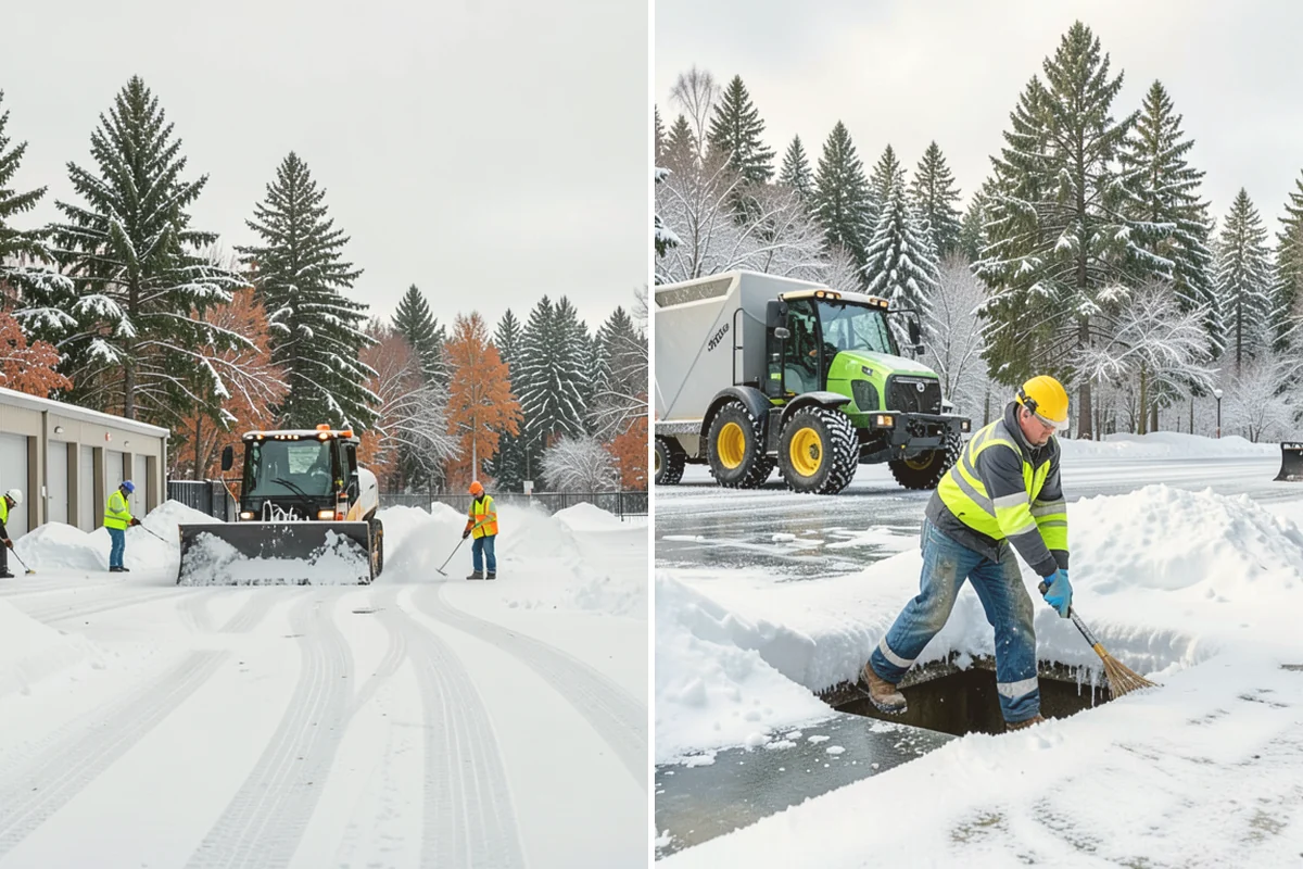 Roof Access Snow Clearing in Bellevue, King County, WA - We assess the access route, ladder, and hatch condition