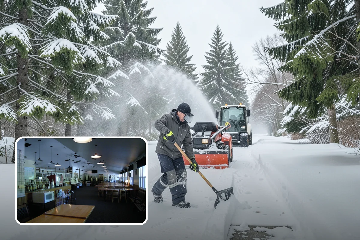 Roof Access Snow Clearing in Black Diamond, King County, WA - Keeps rooftop equipment serviceable through winter
