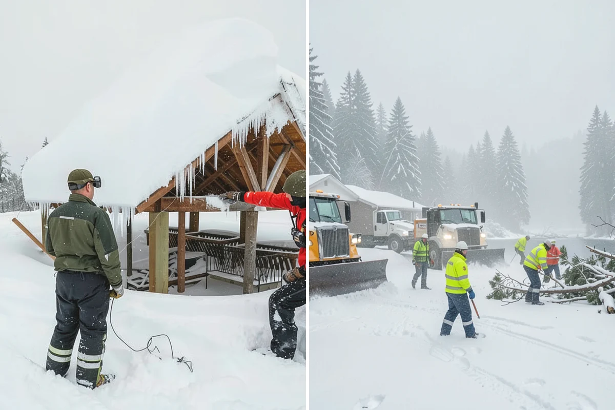 Roof Access Snow Clearing in Black Diamond, King County, WA - We assess the access route, ladder, and hatch condition