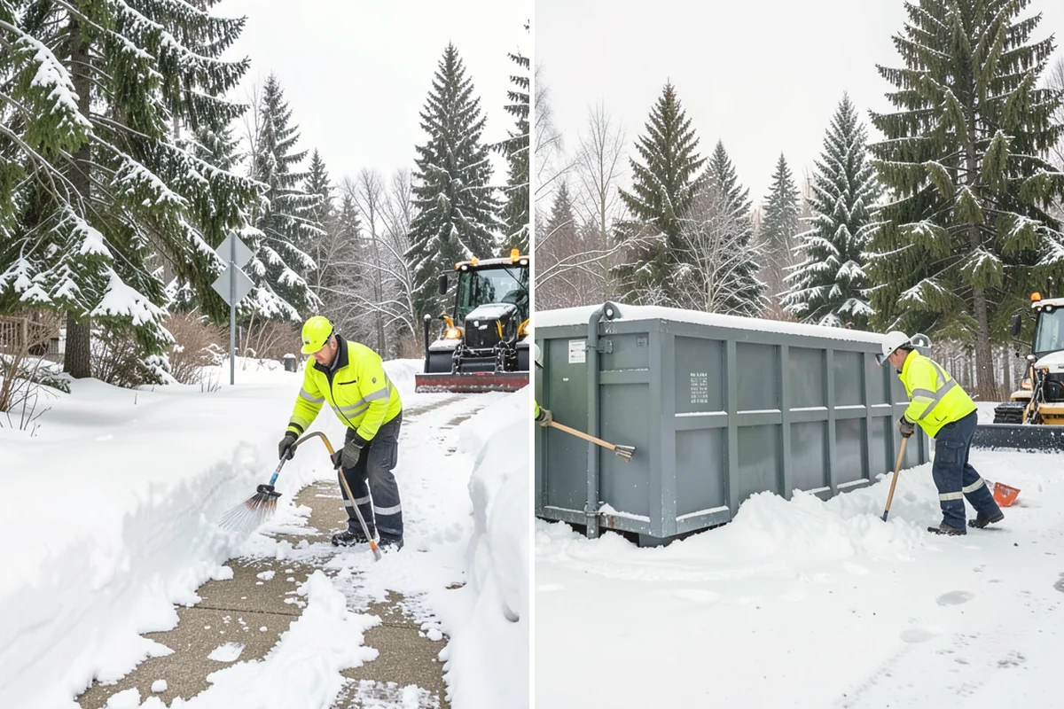 Roof Access Snow Clearing in Burien, King County, WA - We assess the access route, ladder, and hatch condition