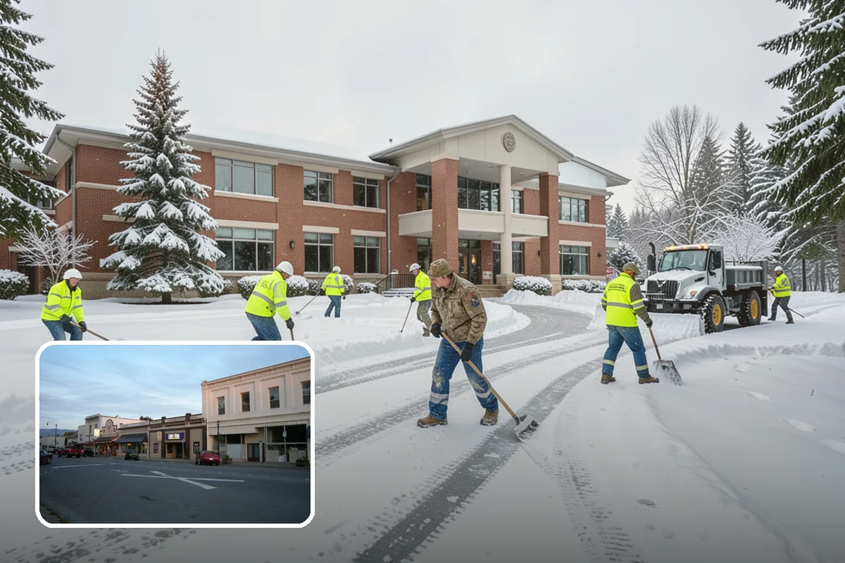 Roof Access Snow Clearing in Burlington, Skagit County, WA - Keeps rooftop equipment serviceable through winter