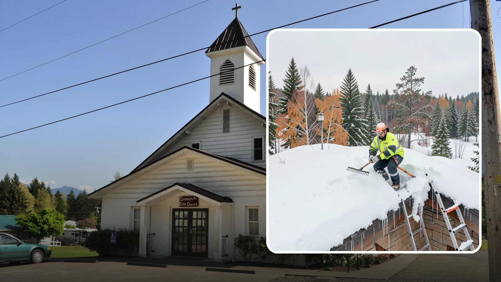Roof Access Snow Clearing in Concrete, Skagit County, WA - We clear snow from rooftop access points, ladders, and hatches so maintenance and emergency crews can safely reach equipment...