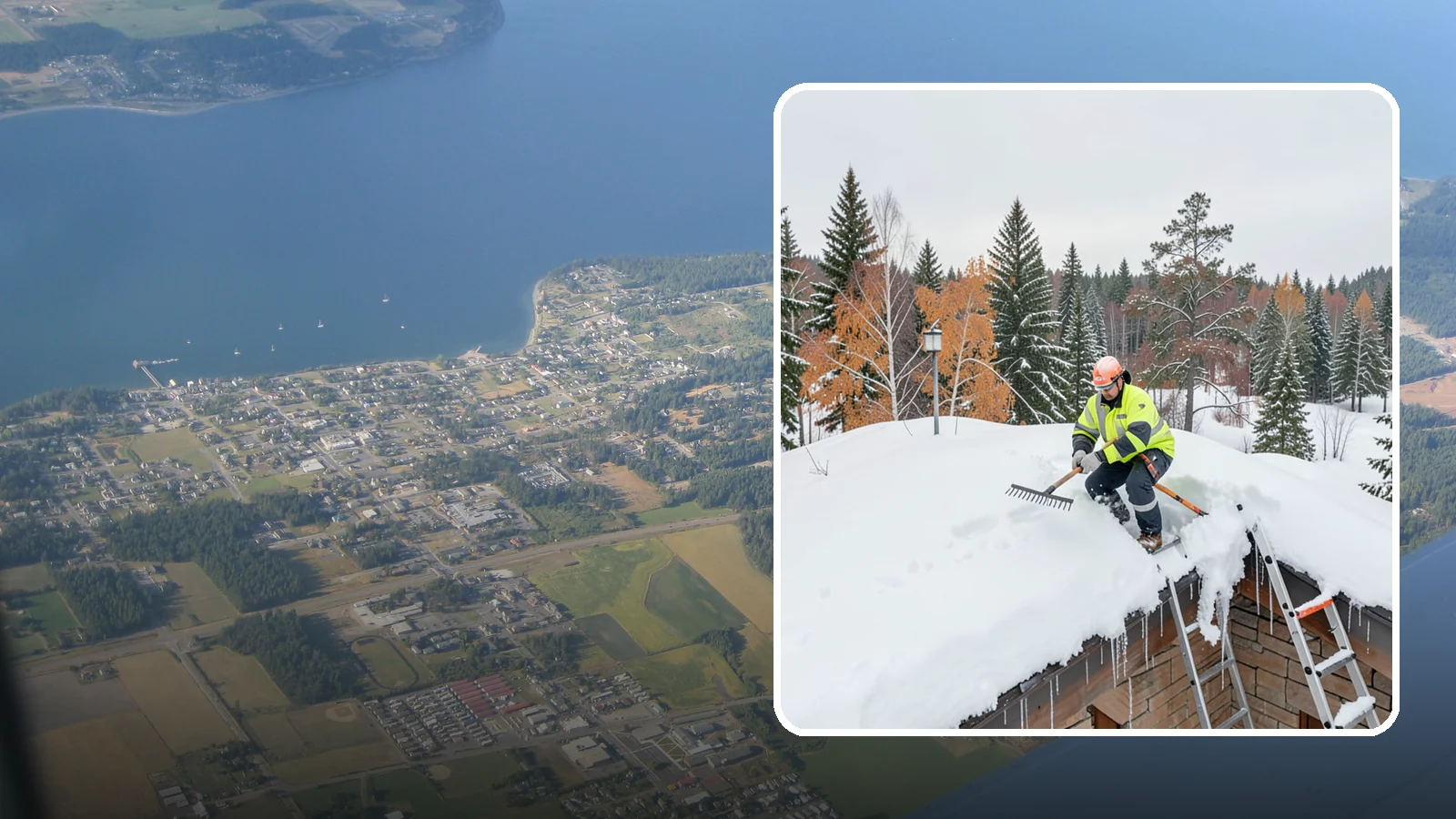 Roof Access Snow Clearing in Coupeville, Island County, WA - We clear snow from rooftop access points, ladders, and hatches so maintenance and emergency crews can safely reach equipment...
