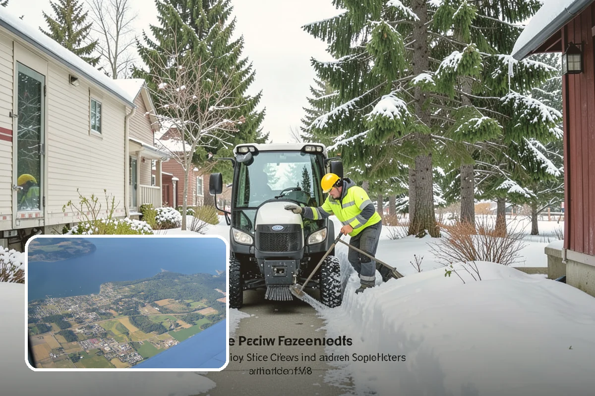 Roof Access Snow Clearing in Coupeville, Island County, WA - Keeps rooftop equipment serviceable through winter