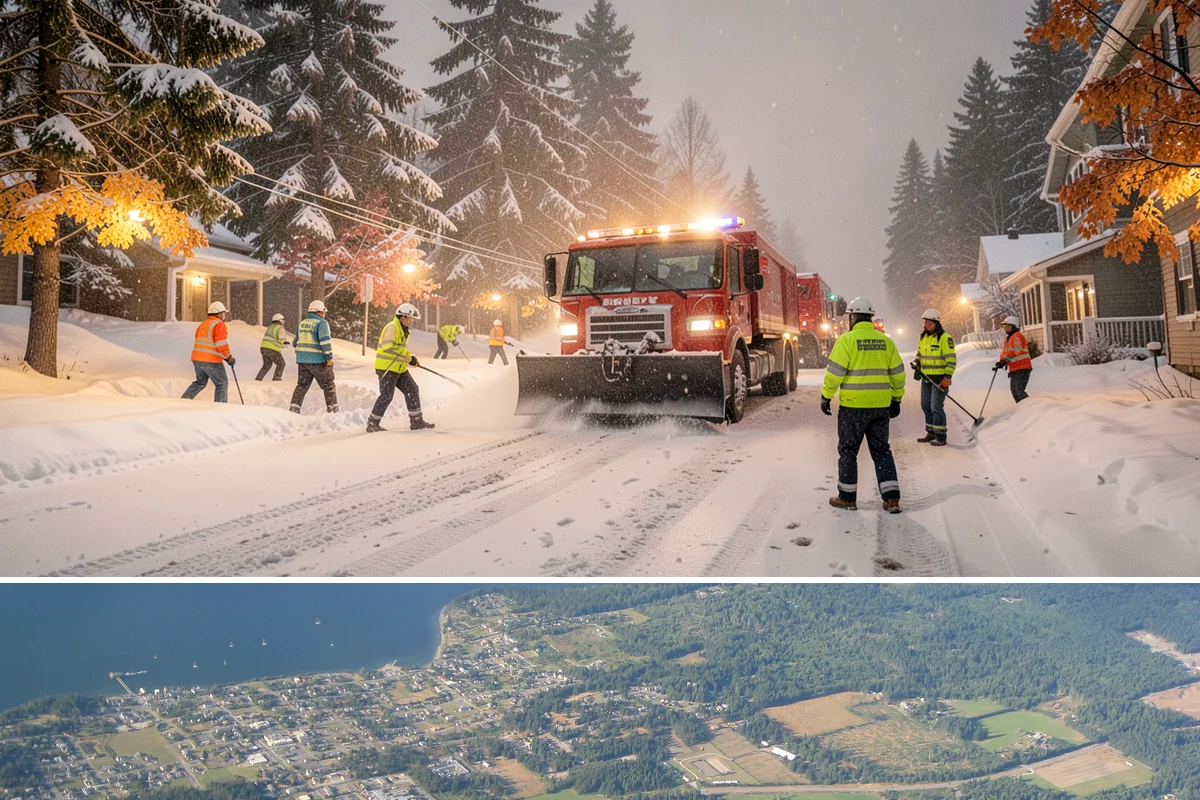 Roof Access Snow Clearing in Coupeville, Island County, WA - Roof access clearing is most needed after the heavy, wet snowfalls that occasionally blanket the lowlands from December through...