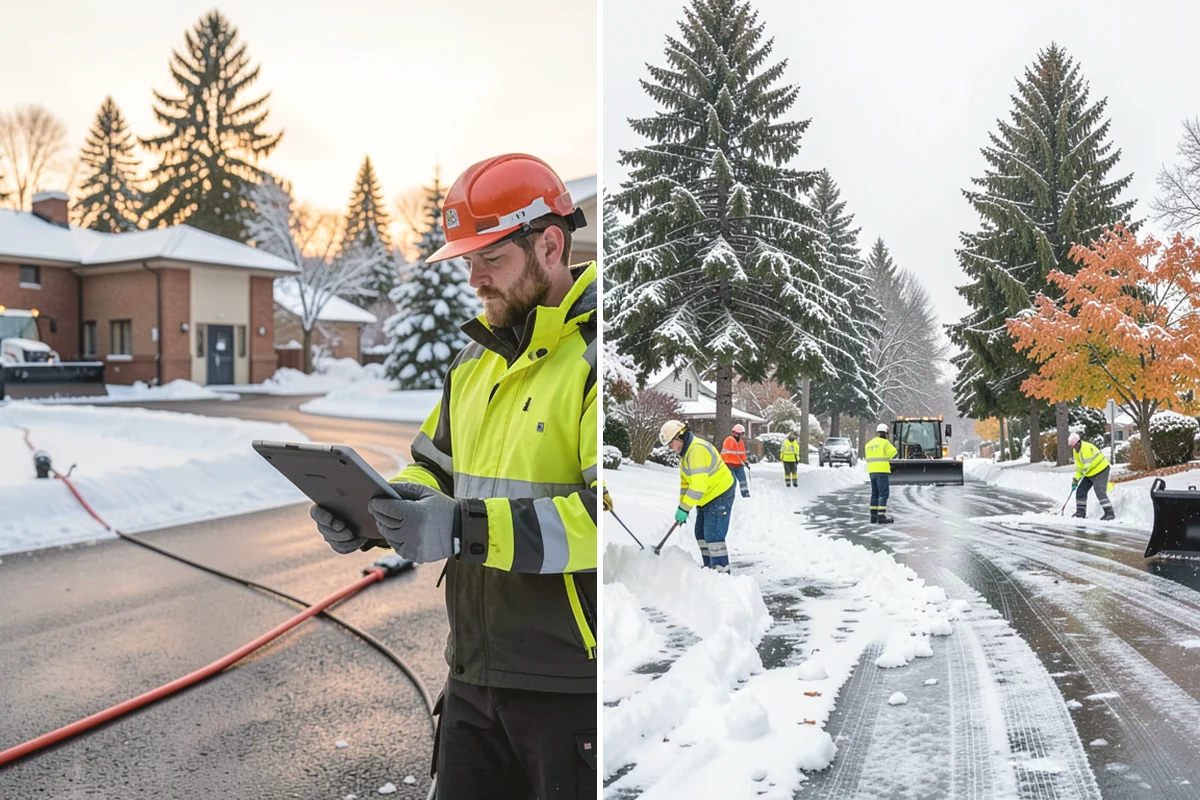 Roof Access Snow Clearing in Covington, King County, WA - We assess the access route, ladder, and hatch condition