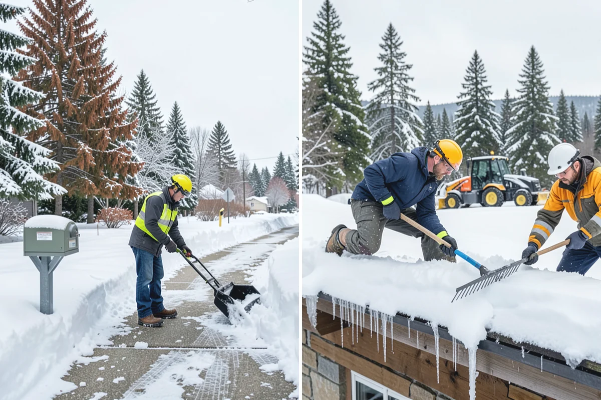 Roof Access Snow Clearing in Darrington, Snohomish County, WA - We assess the access route, ladder, and hatch condition