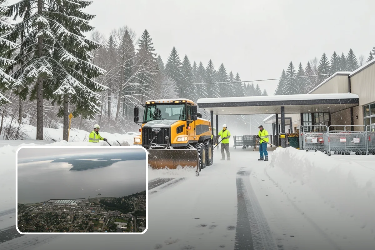 Roof Access Snow Clearing in Des Moines, King County, WA - Keeps rooftop equipment serviceable through winter
