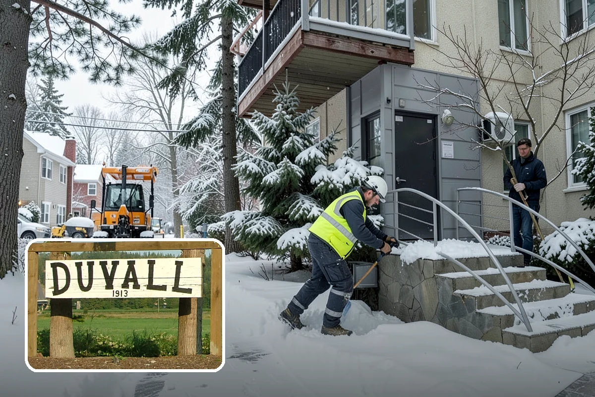Roof Access Snow Clearing in Duvall, King County, WA - Keeps rooftop equipment serviceable through winter