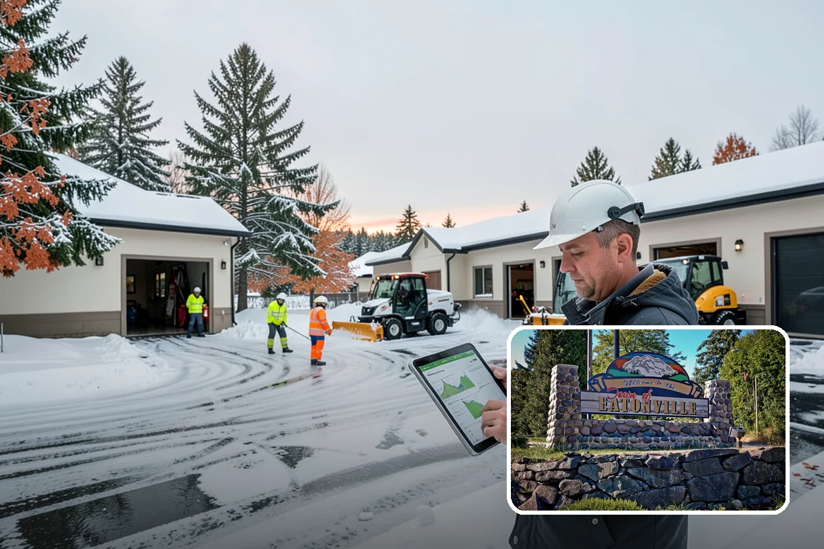 Roof Access Snow Clearing in Eatonville, Pierce County, WA - Keeps rooftop equipment serviceable through winter