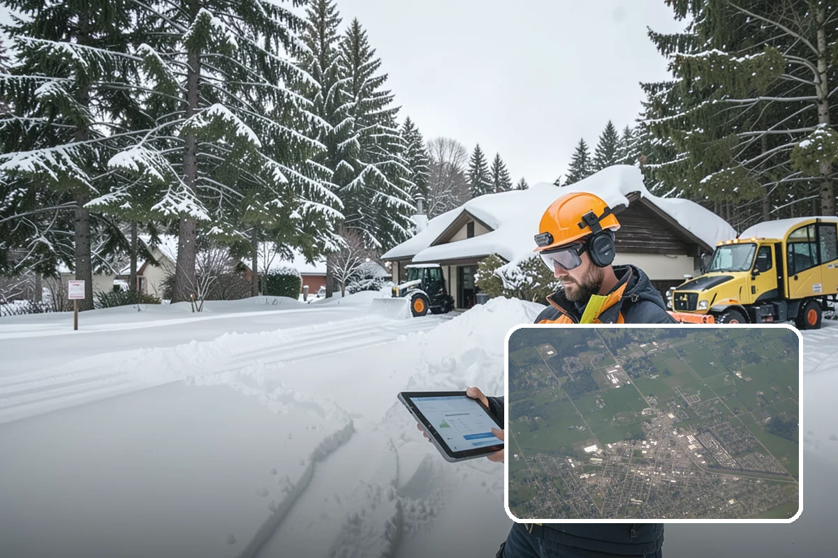 Roof Access Snow Clearing in Enumclaw, King County, WA - Keeps rooftop equipment serviceable through winter