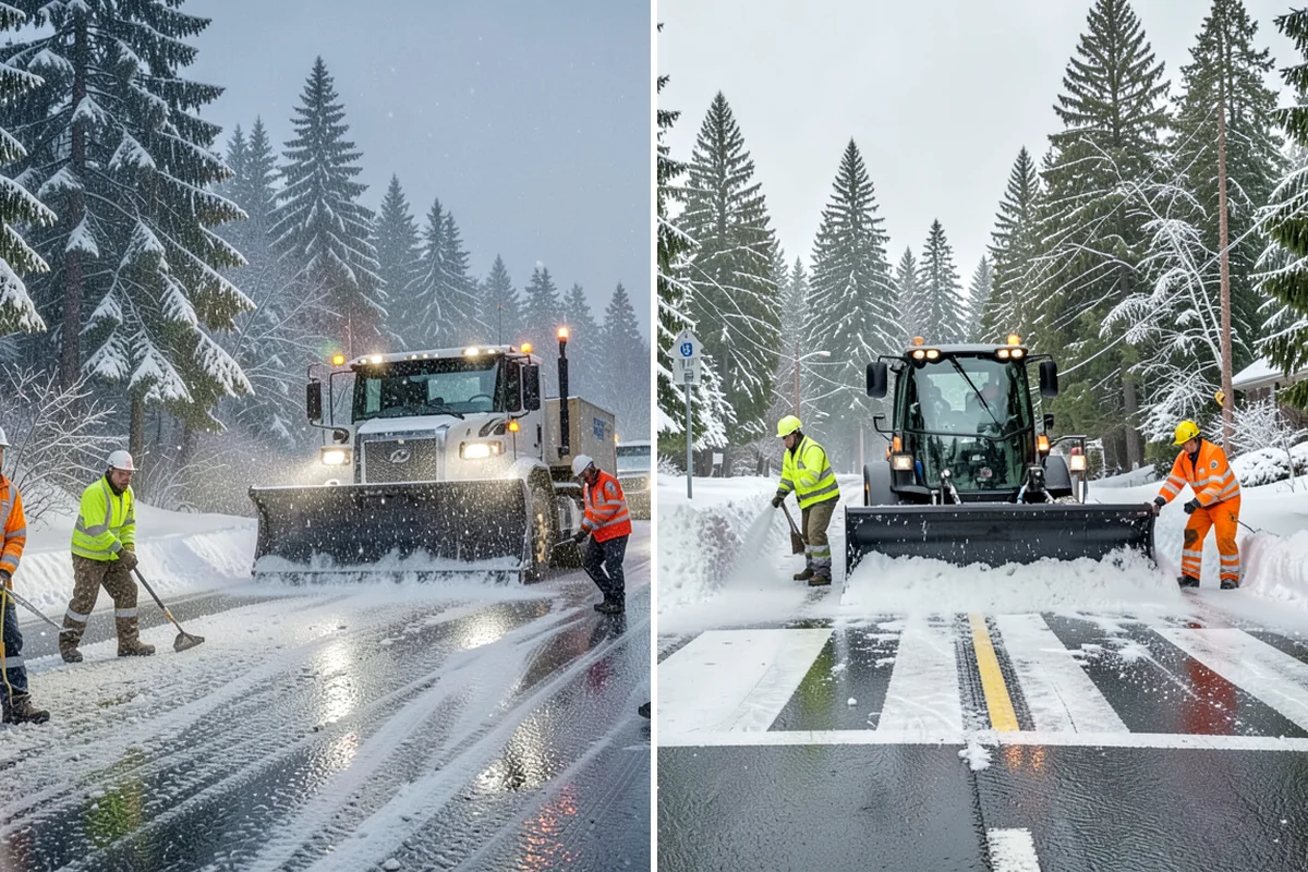 Roof Access Snow Clearing in Enumclaw, King County, WA - We assess the access route, ladder, and hatch condition