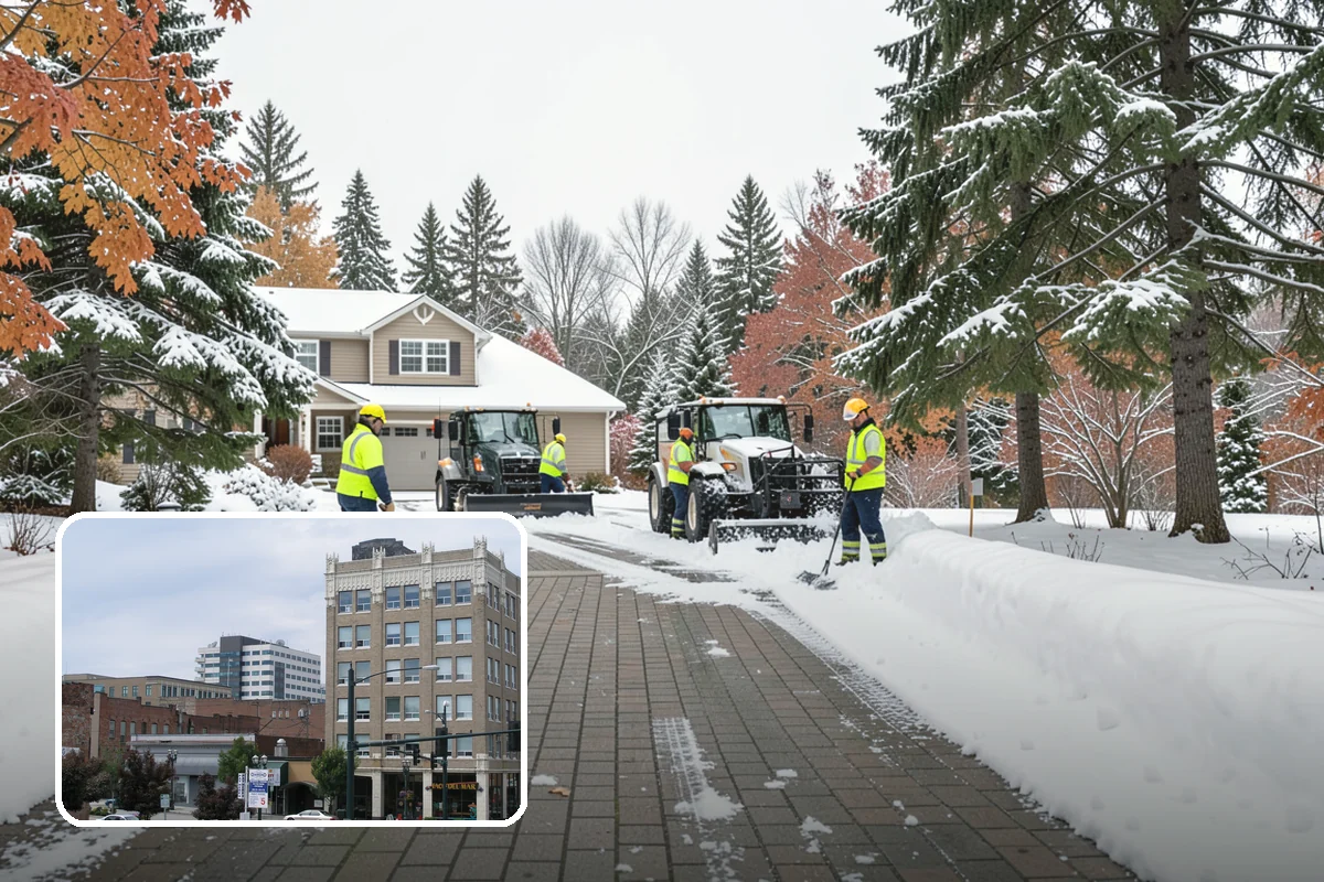 Roof Access Snow Clearing in Everett, Snohomish County, WA - Keeps rooftop equipment serviceable through winter
