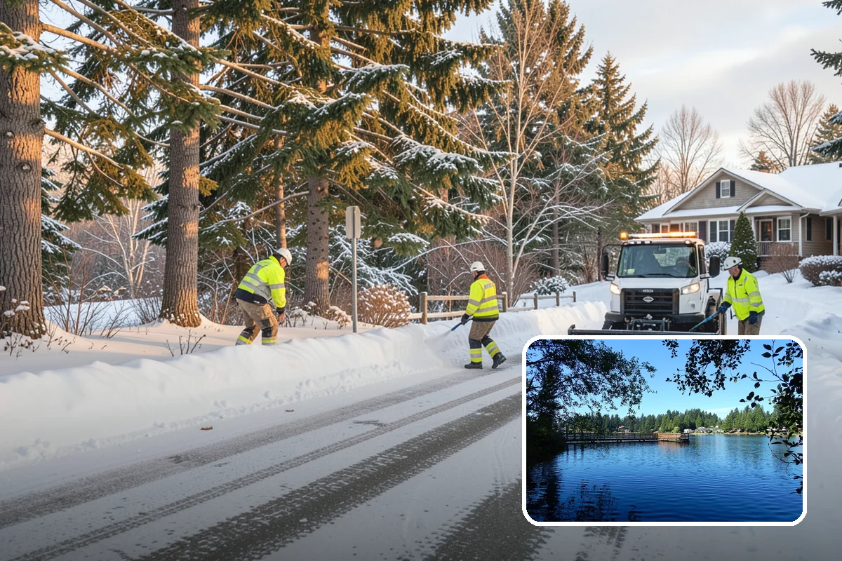 Roof Access Snow Clearing in Federal Way, King County, WA - Keeps rooftop equipment serviceable through winter