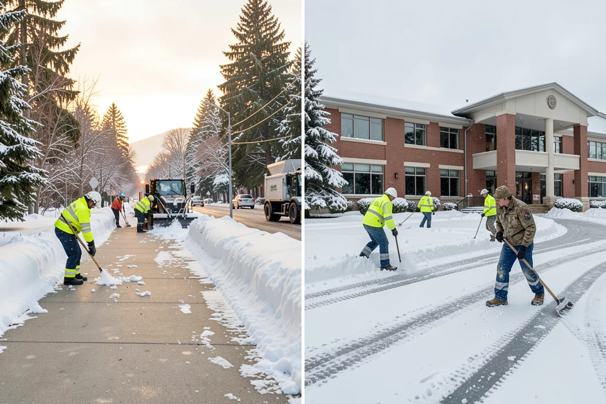 Roof Access Snow Clearing in Fircrest, Pierce County, WA - We assess the access route, ladder, and hatch condition