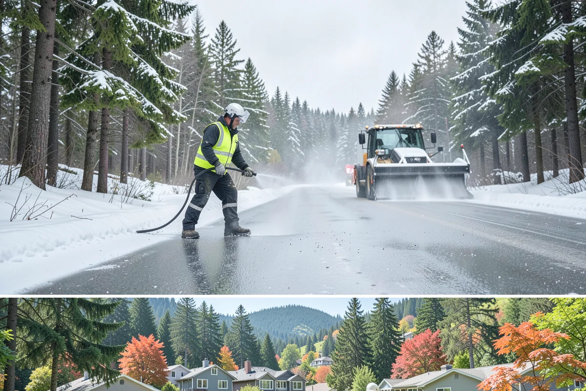 Roof Access Snow Clearing in Fircrest, Pierce County, WA - Roof access clearing is most needed after the heavy, wet snowfalls that occasionally blanket the lowlands from December through...