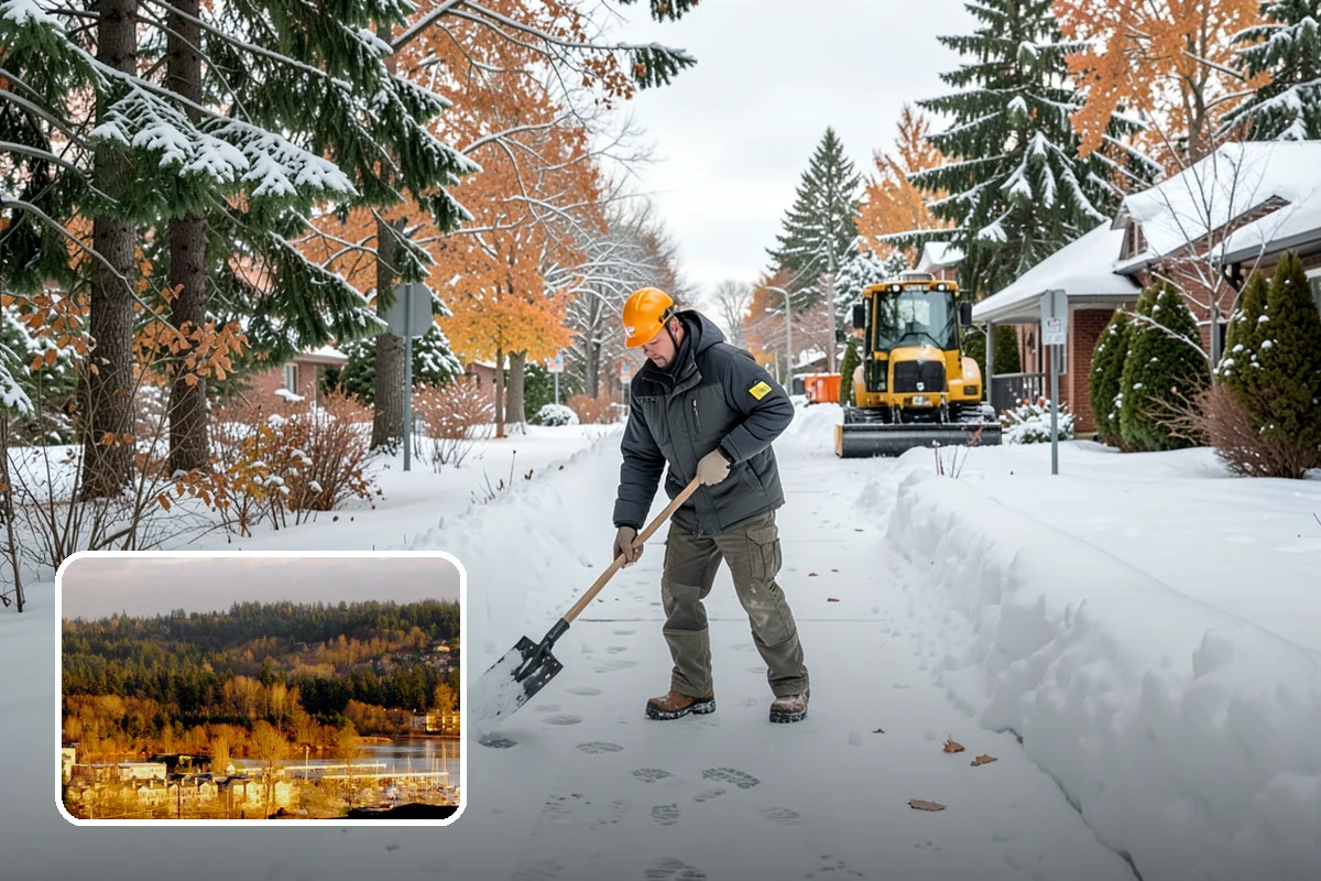 Roof Access Snow Clearing in Kenmore, King County, WA - Keeps rooftop equipment serviceable through winter