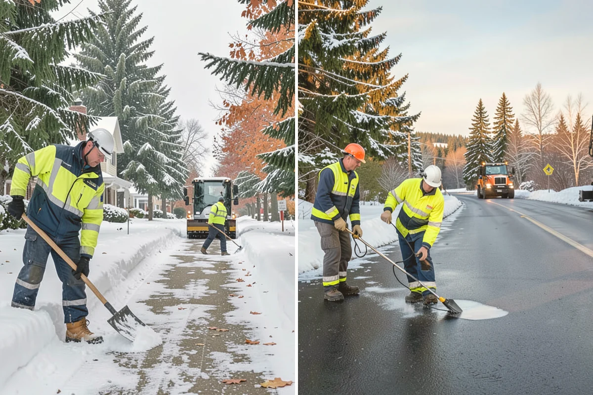 Roof Access Snow Clearing in Kent, King County, WA - We assess the access route, ladder, and hatch condition