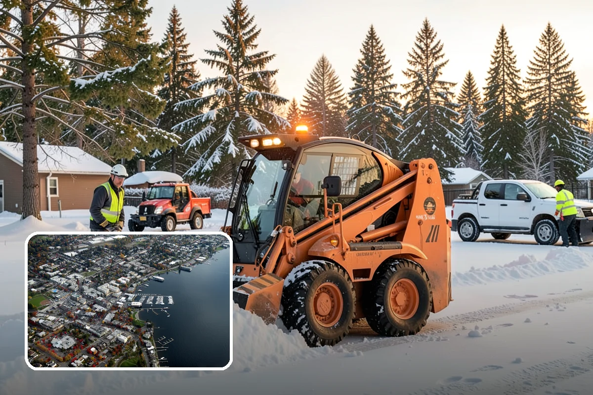 Roof Access Snow Clearing in Kirkland, King County, WA - Keeps rooftop equipment serviceable through winter