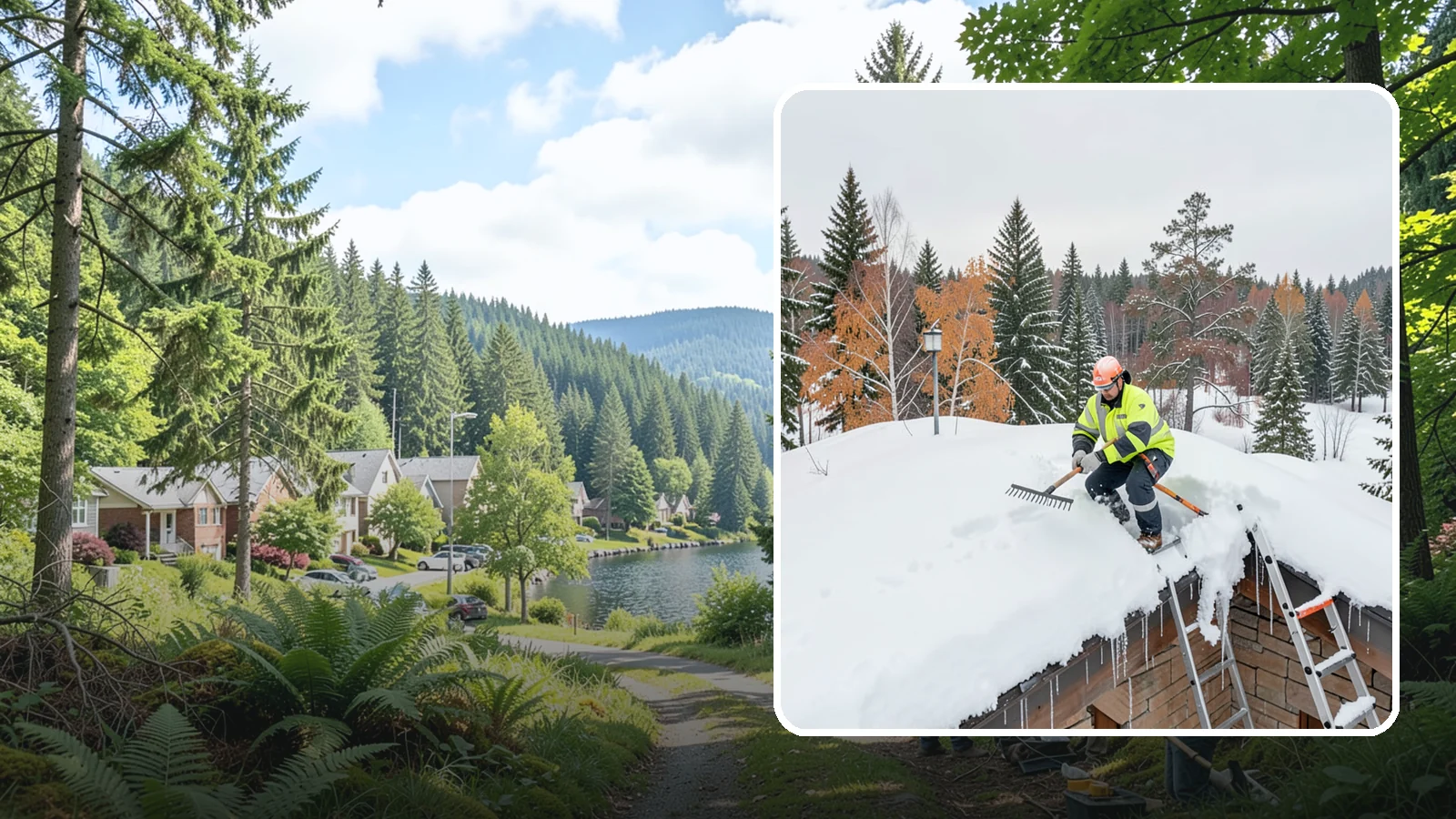 Roof Access Snow Clearing in Lake Forest Park, King County, WA - We clear snow from rooftop access points, ladders, and hatches so maintenance and emergency crews can safely reach equipment...