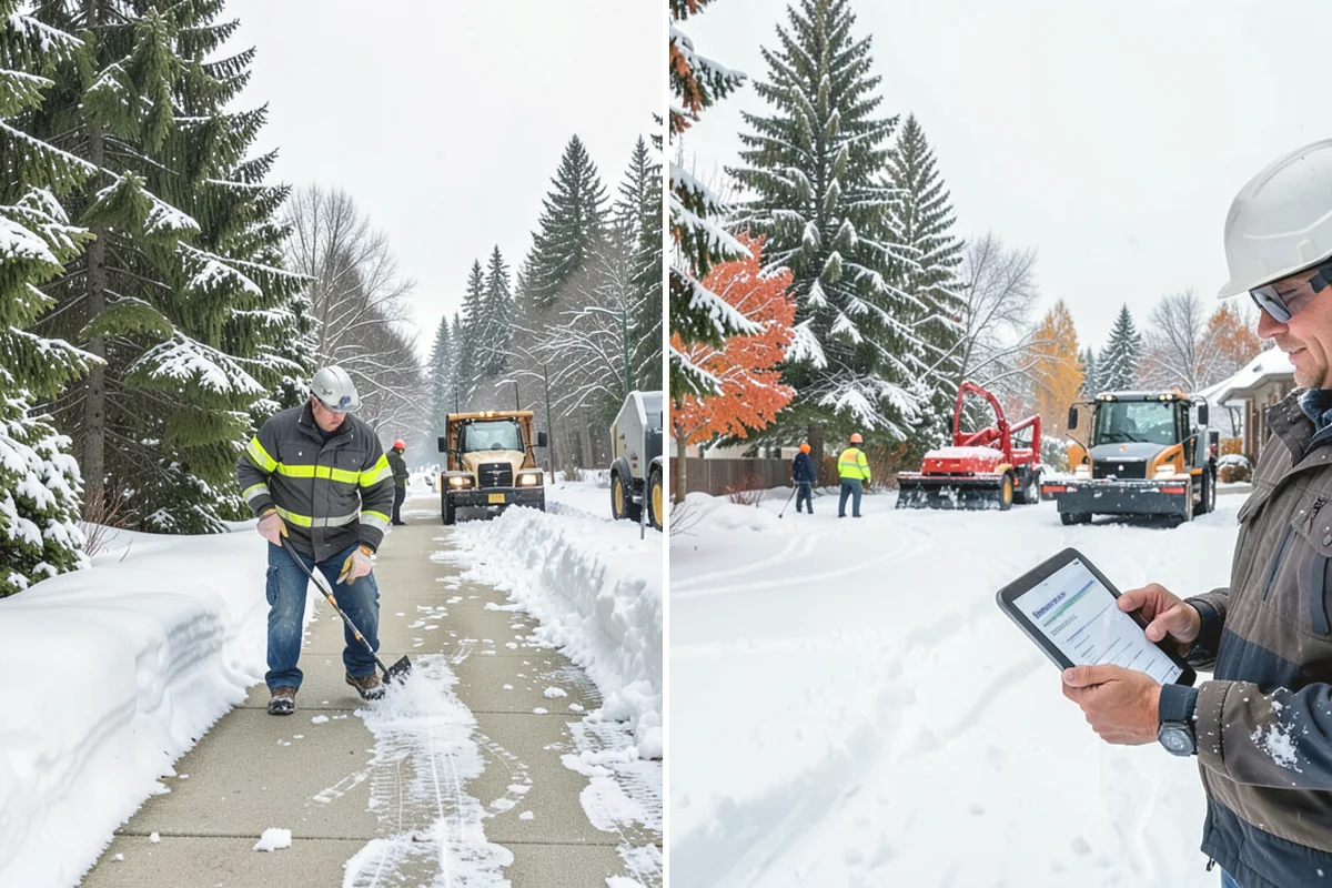 Roof Access Snow Clearing in Lake Stevens, Snohomish County, WA - We assess the access route, ladder, and hatch condition