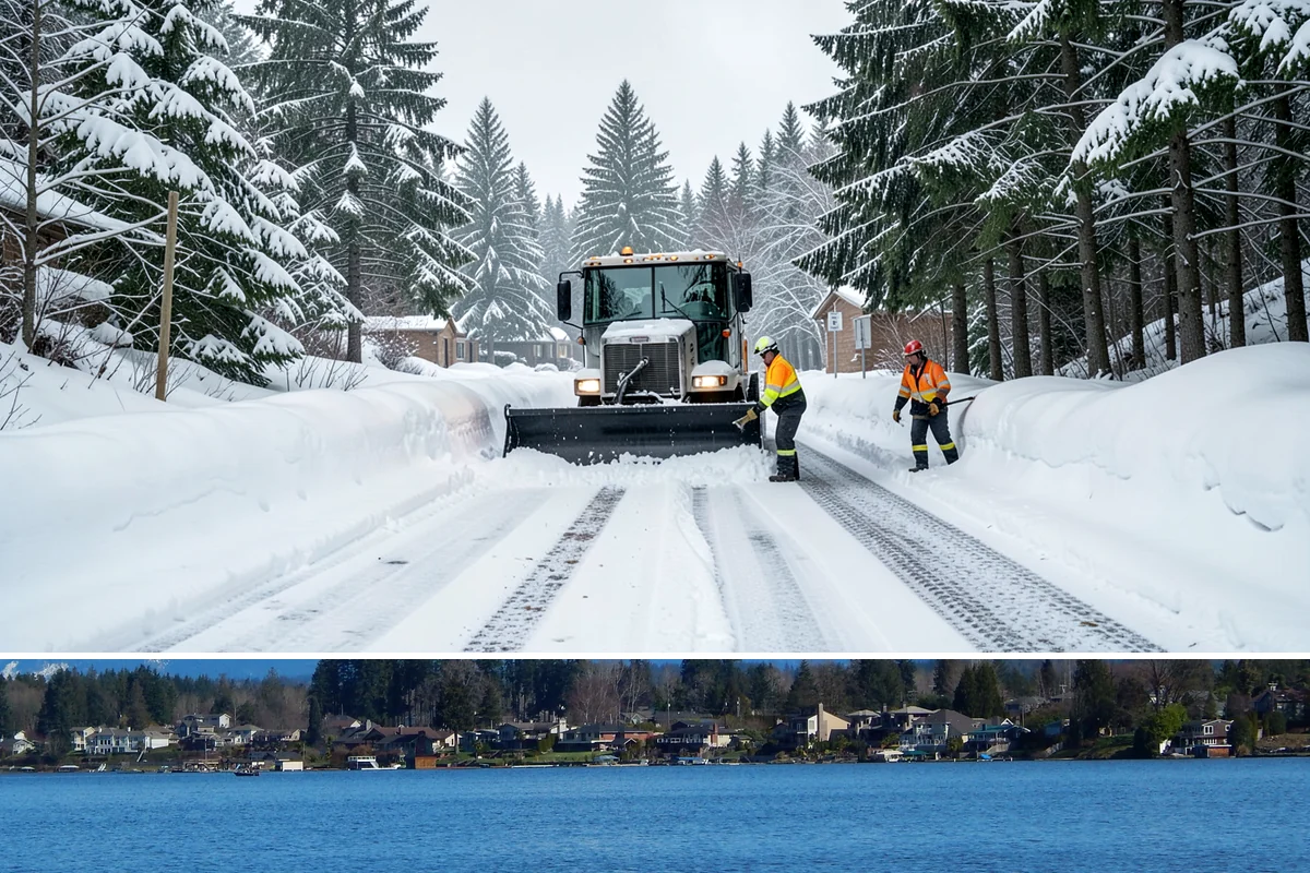 Roof Access Snow Clearing in Lake Stevens, Snohomish County, WA - Roof access clearing is most needed after the heavy, wet snowfalls that occasionally blanket the lowlands from December through...