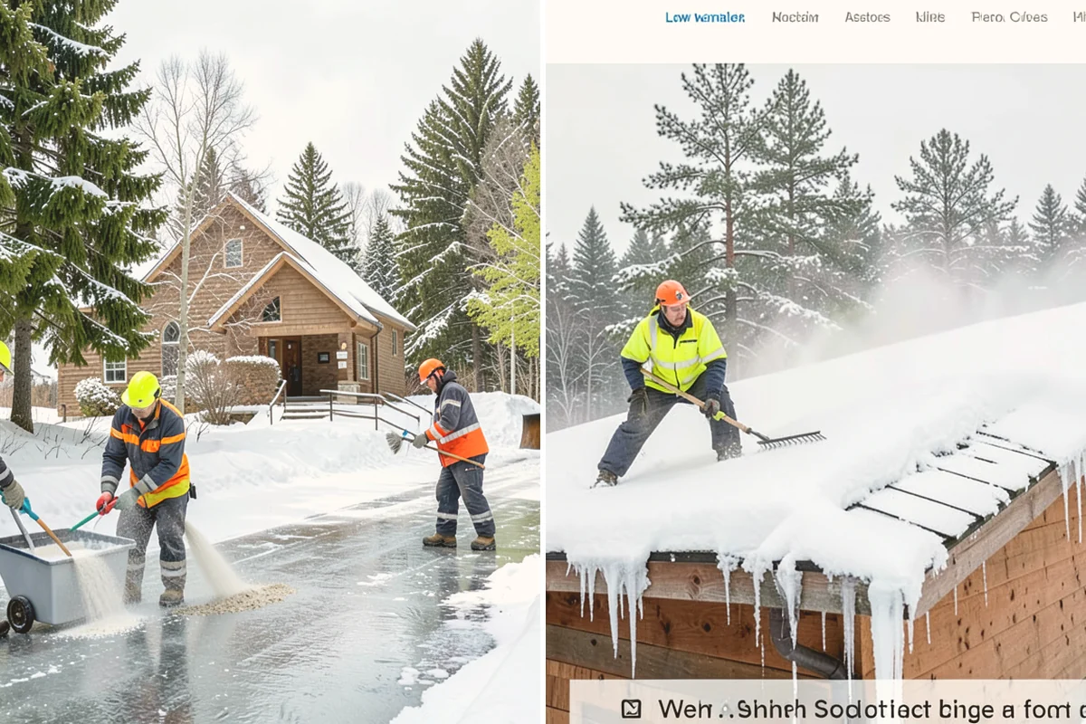 Roof Access Snow Clearing in Langley, Island County, WA - We assess the access route, ladder, and hatch condition