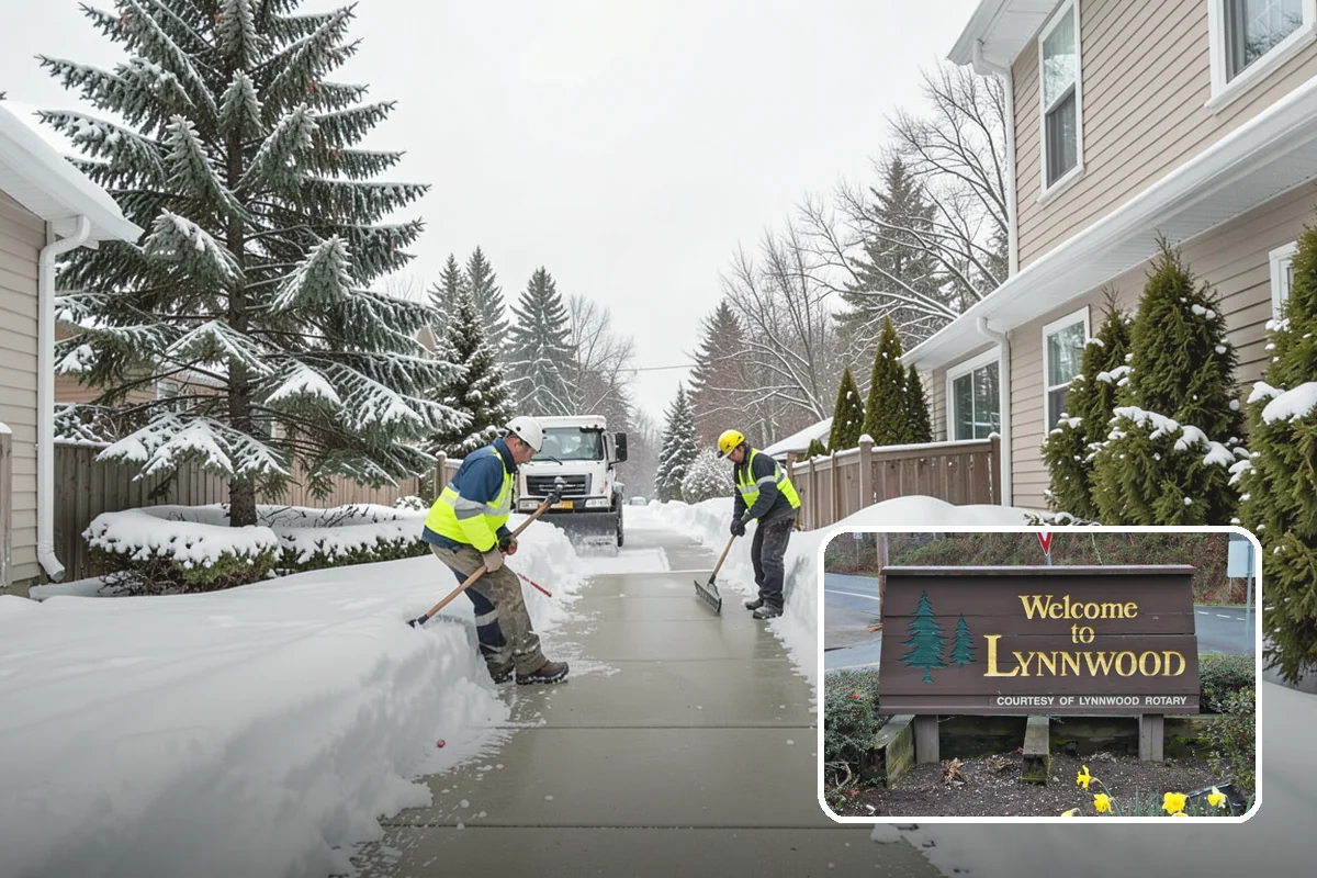 Roof Access Snow Clearing in Lynnwood, Snohomish County, WA - Keeps rooftop equipment serviceable through winter