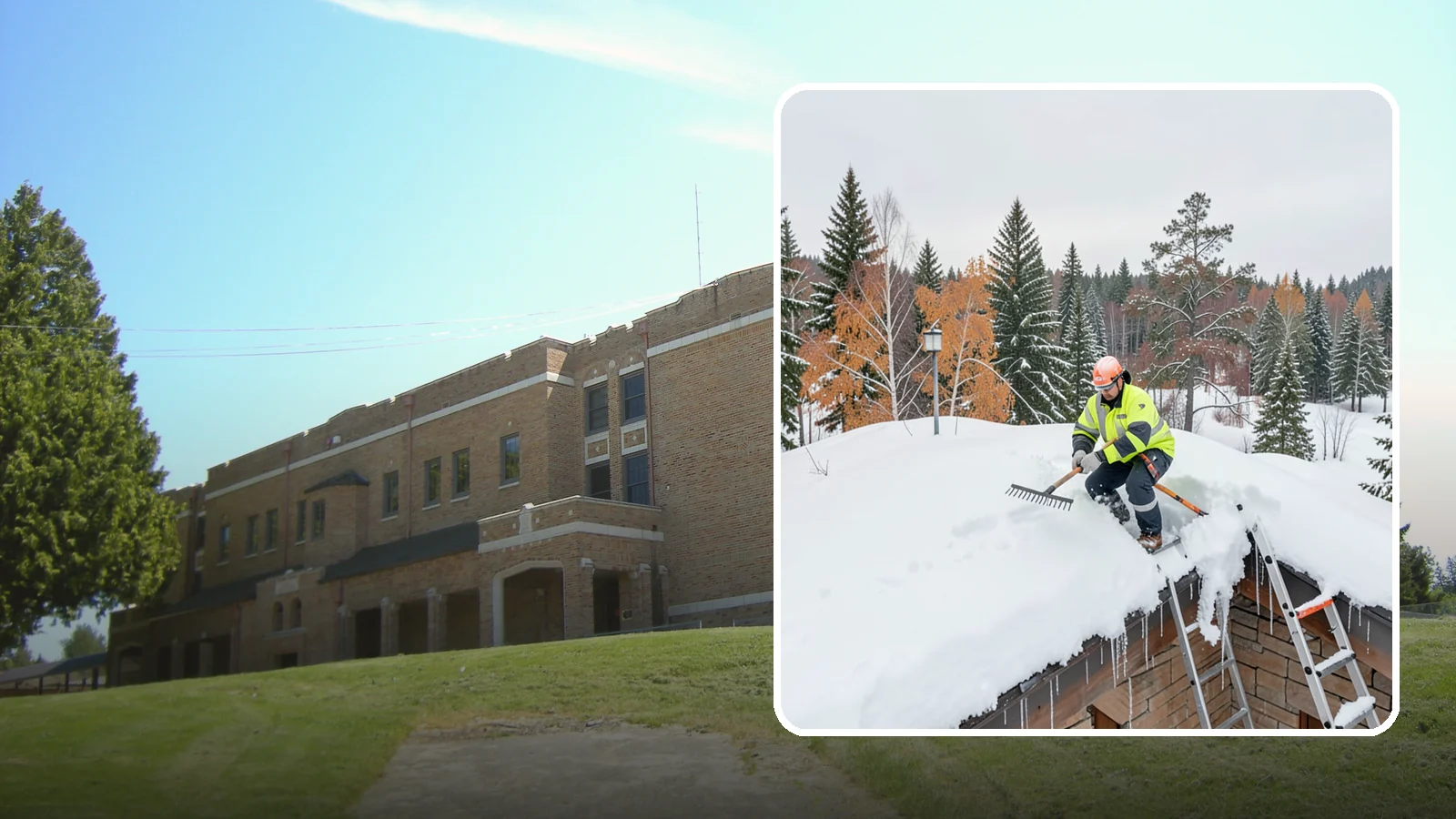 Roof Access Snow Clearing in Maple Valley, King County, WA - We clear snow from rooftop access points, ladders, and hatches so maintenance and emergency crews can safely reach equipment...