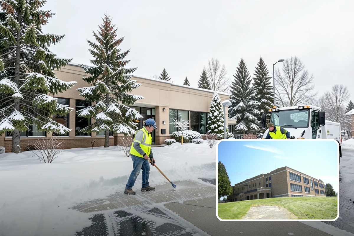 Roof Access Snow Clearing in Maple Valley, King County, WA - Keeps rooftop equipment serviceable through winter