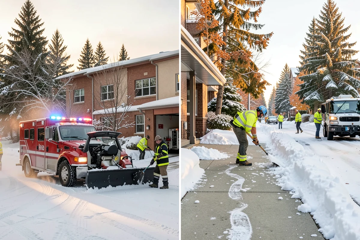 Roof Access Snow Clearing in Maple Valley, King County, WA - We assess the access route, ladder, and hatch condition