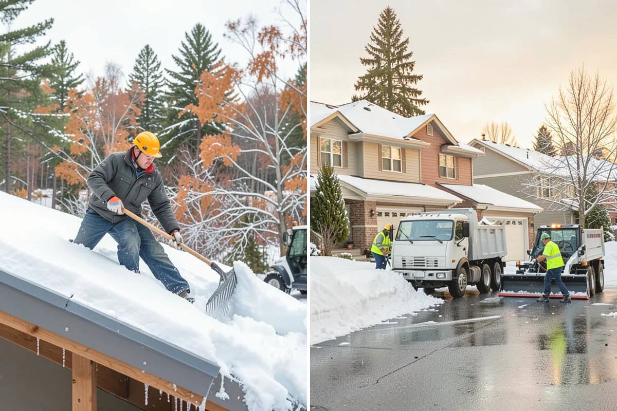 Roof Access Snow Clearing in Mercer Island, King County, WA - We assess the access route, ladder, and hatch condition