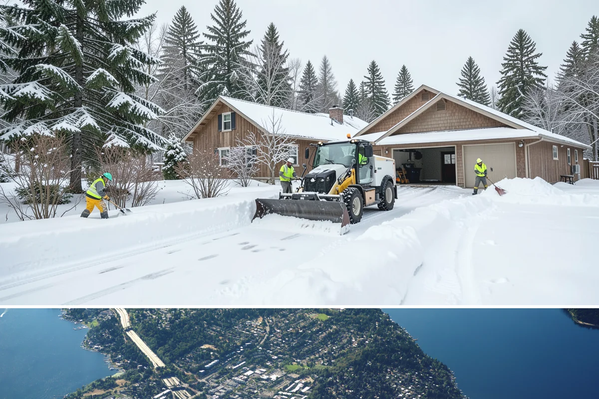 Roof Access Snow Clearing in Mercer Island, King County, WA - Roof access clearing is most needed after the heavy, wet snowfalls that occasionally blanket the lowlands from December through...