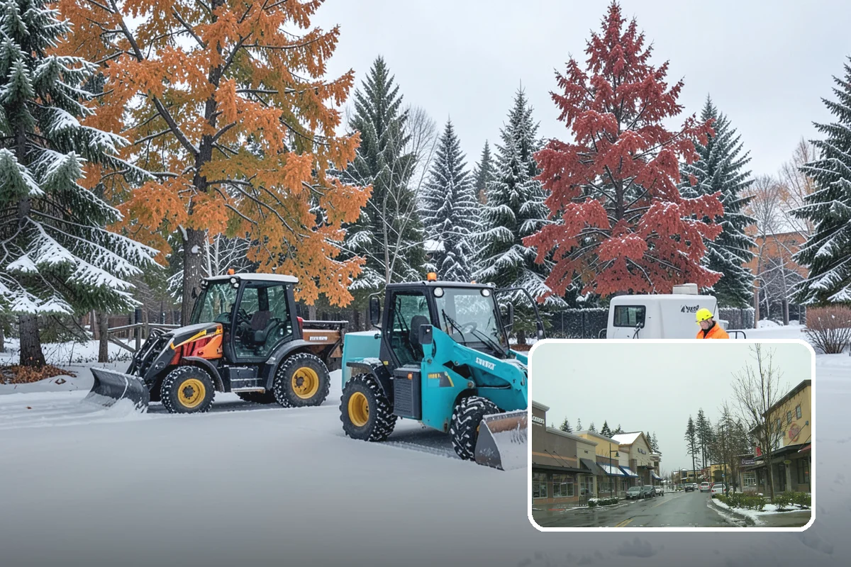 Roof Access Snow Clearing in Mill Creek, Snohomish County, WA - Keeps rooftop equipment serviceable through winter