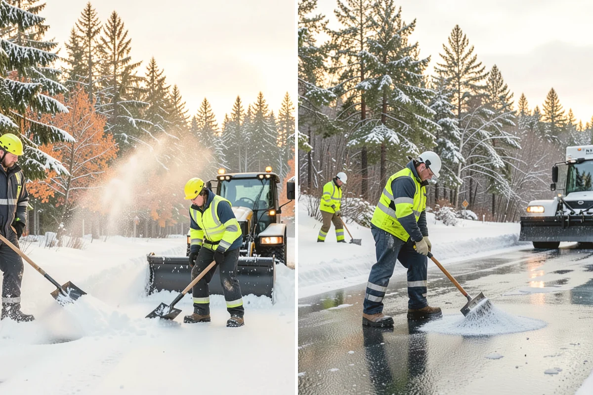 Roof Access Snow Clearing in Mill Creek, Snohomish County, WA - We assess the access route, ladder, and hatch condition