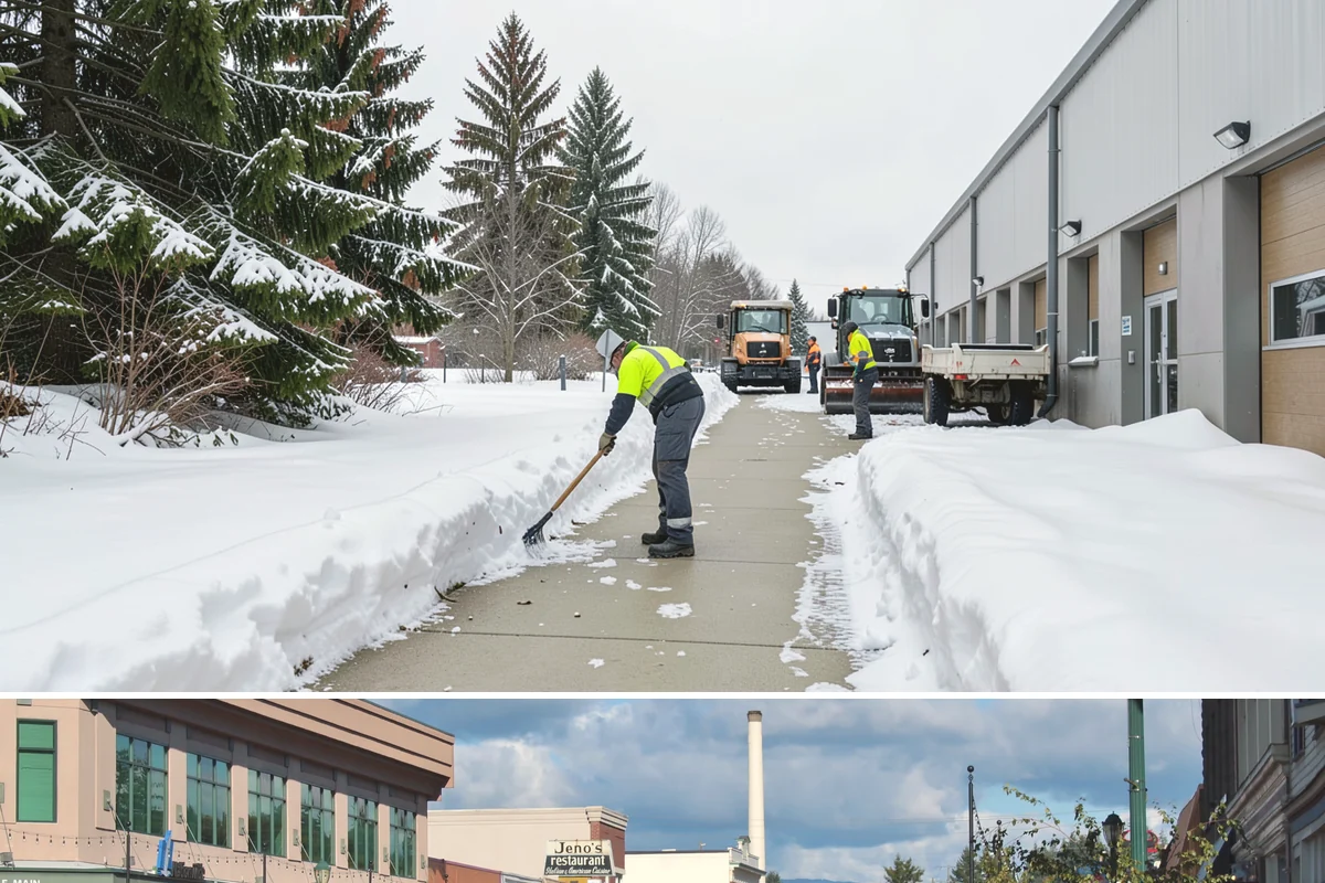 Roof Access Snow Clearing in Monroe, Snohomish County, WA - Roof access clearing is most needed after the heavy, wet snowfalls that occasionally blanket the lowlands from December through...