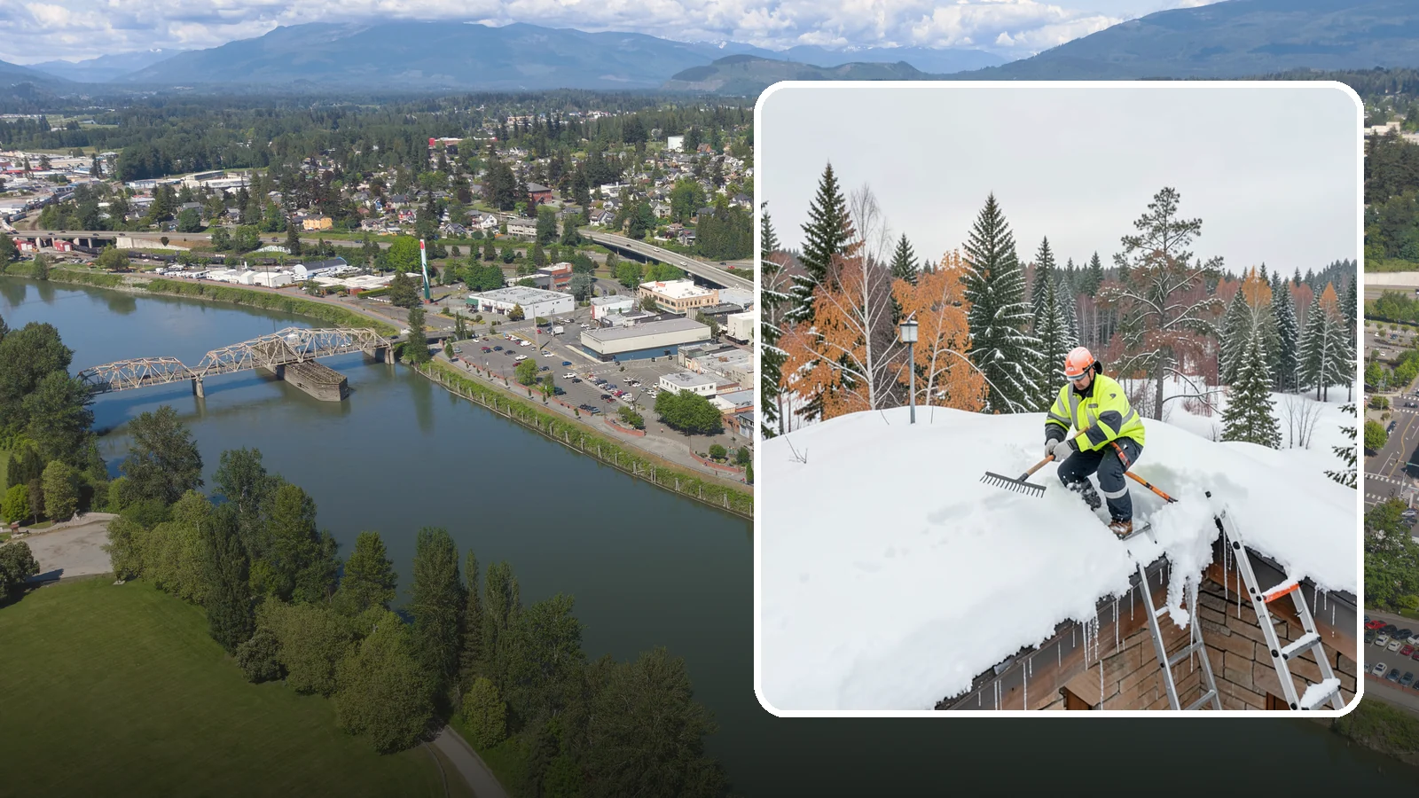 Roof Access Snow Clearing in Mount Vernon, Skagit County, WA - We clear snow from rooftop access points, ladders, and hatches so maintenance and emergency crews can safely reach equipment...