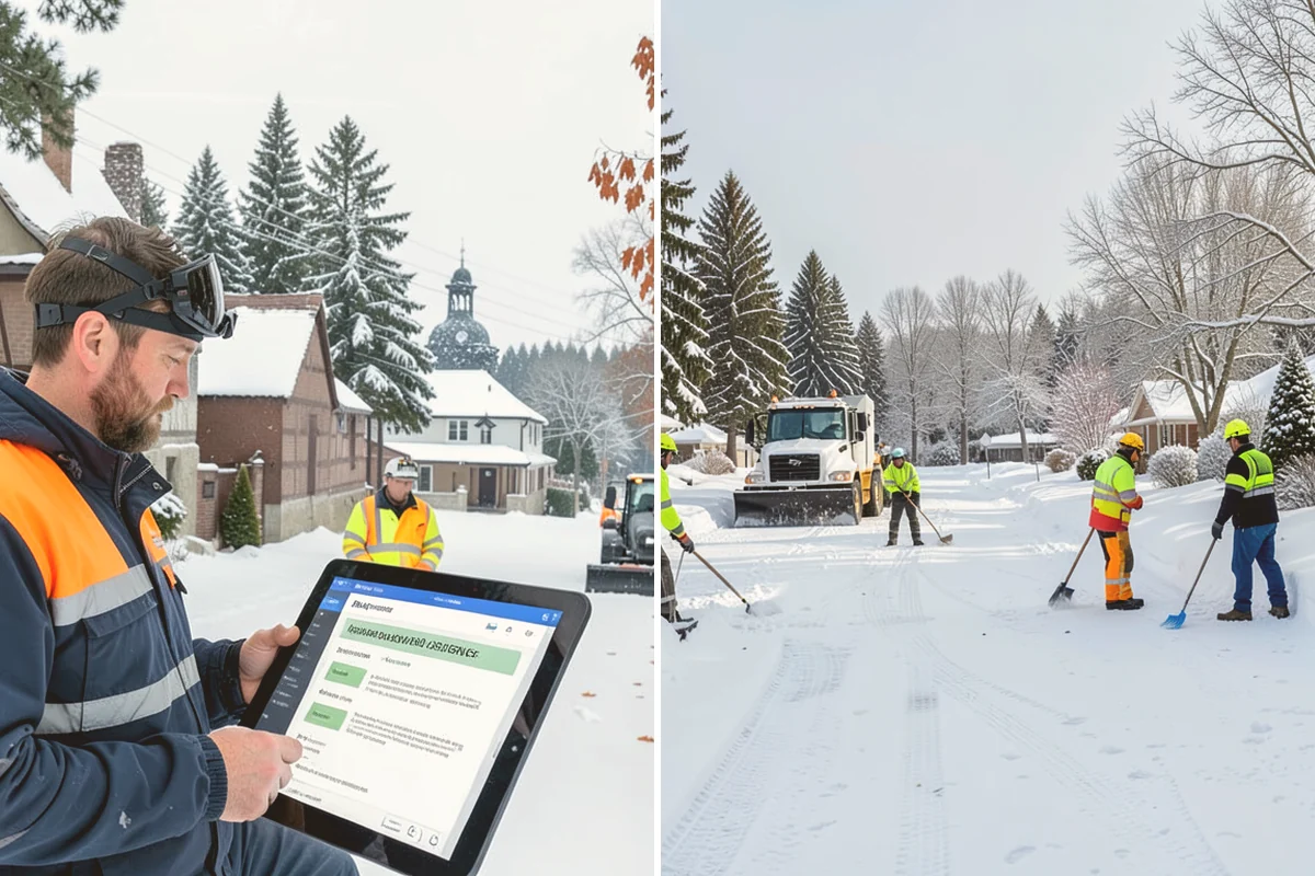 Roof Access Snow Clearing in Mount Vernon, Skagit County, WA - We assess the access route, ladder, and hatch condition